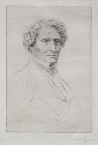 Hector Berlioz by Alphonse Legros, print, 1857-1911