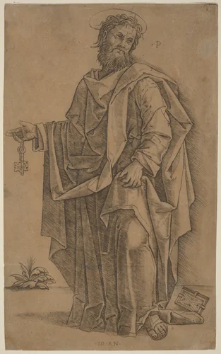 Saint Peter by Giovanni Antonio da Brescia, print, 1507