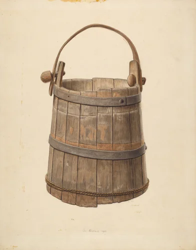 Milk Bucket by Jacob Gielens, index of american design, 1939