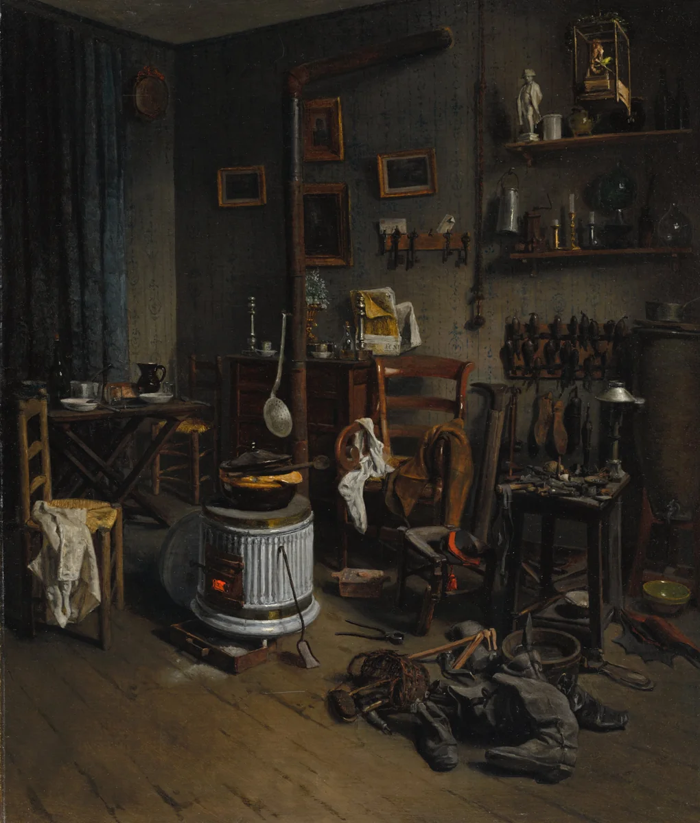 Cobbler's Quarters by Jean-Alphonse Duplessy, painting, 1860-1869