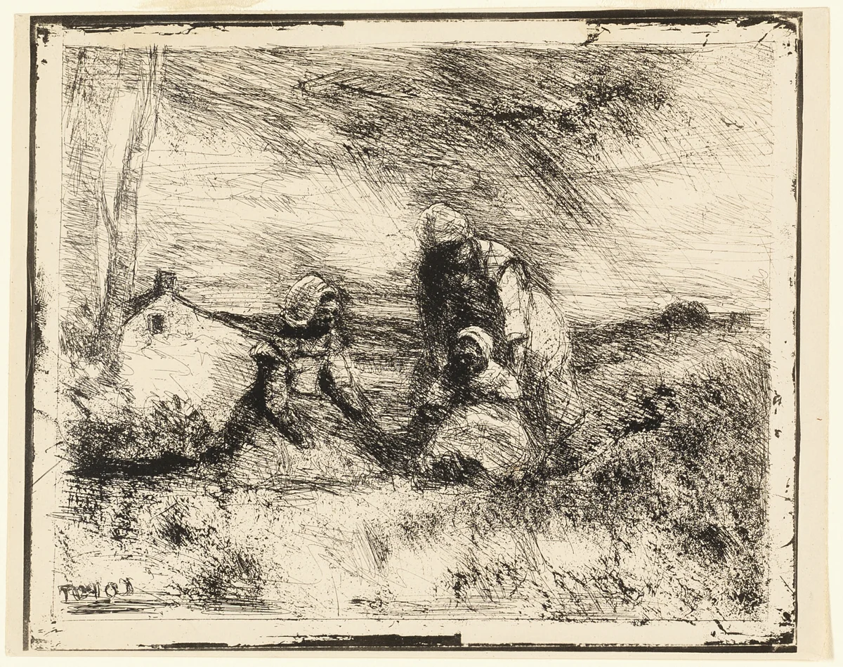 Little Sister by Jean-Baptiste-Camille Corot, print, 1854