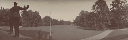 Tsar Nicholas II and Grand Duke Nicholas Nikolaevich, Ropsha by Unidentified Photographer, photograph, 1907