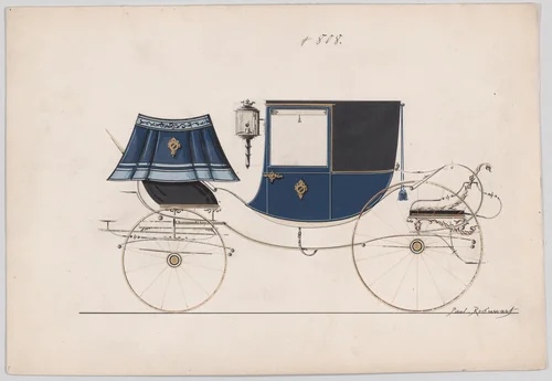 Chariot #808 by Brewster & Co., drawing, 1865-1875