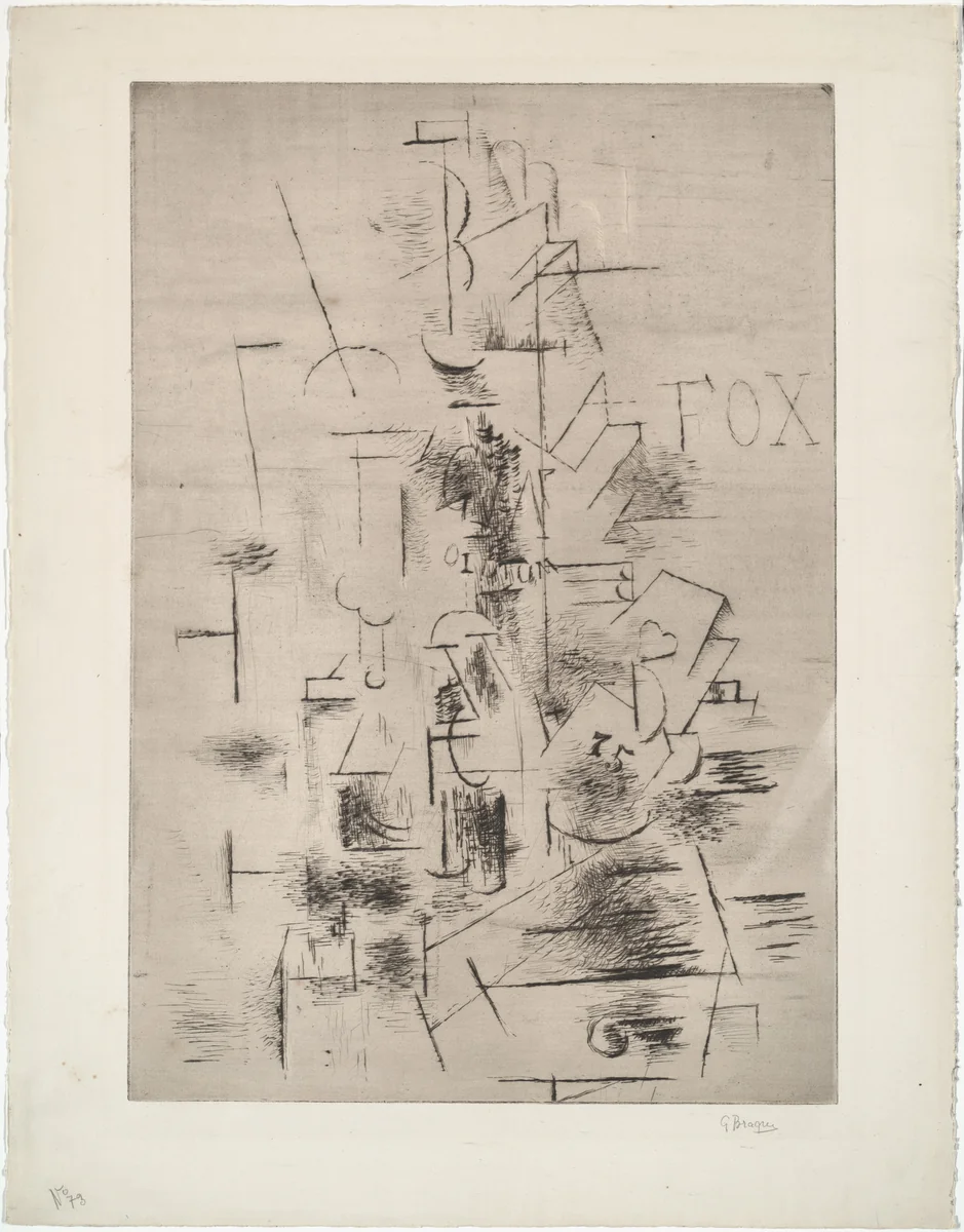 Fox by Georges Braque, print, 1911