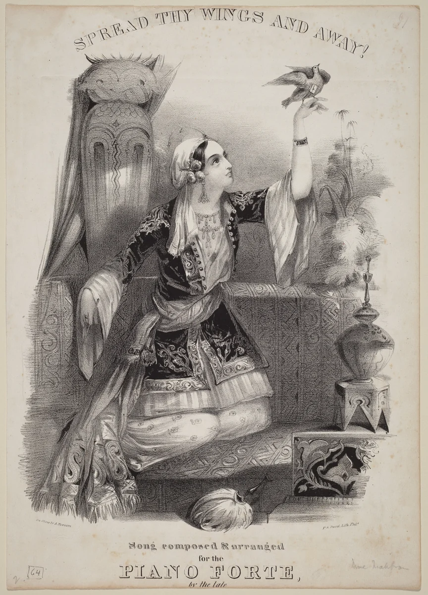 Spread Thy Wings and Away! by Albert Newsam, print, 1809-1864