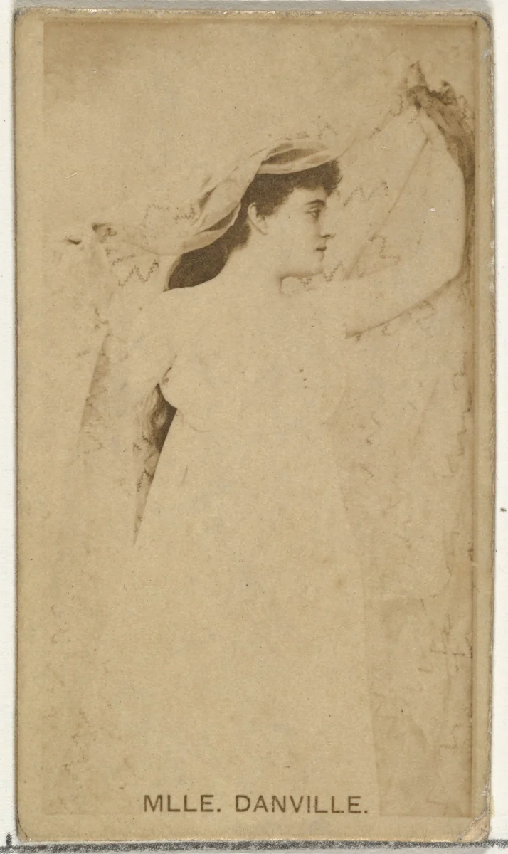 Mlle. Danville, from the Actors and Actresses series (N145-8) issued by Duke Sons & Co. to promote Duke Cigarettes by W. Duke, Sons & Co., photograph, 1890-1895