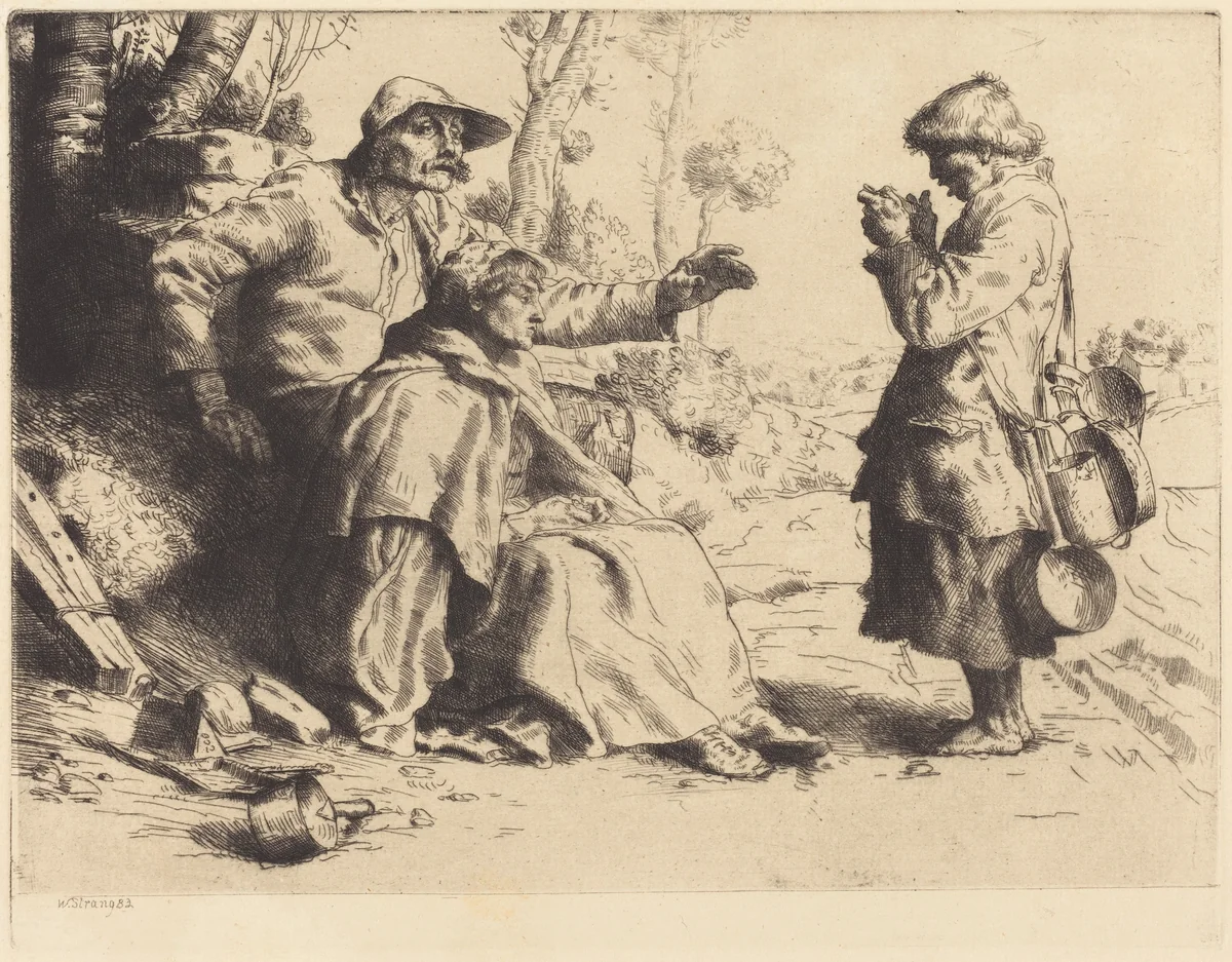 Tinkers by William Strang, print, 1882