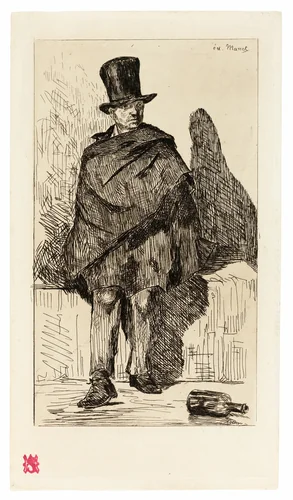 The Absinthe Drinker by Édouard Manet, print, 1862