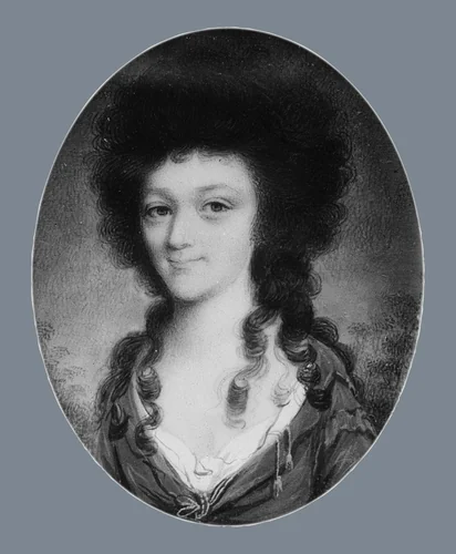 Mrs. Gulian Ludlow (Maria Ludlow) by John Ramage, artwork, 1787-1790
