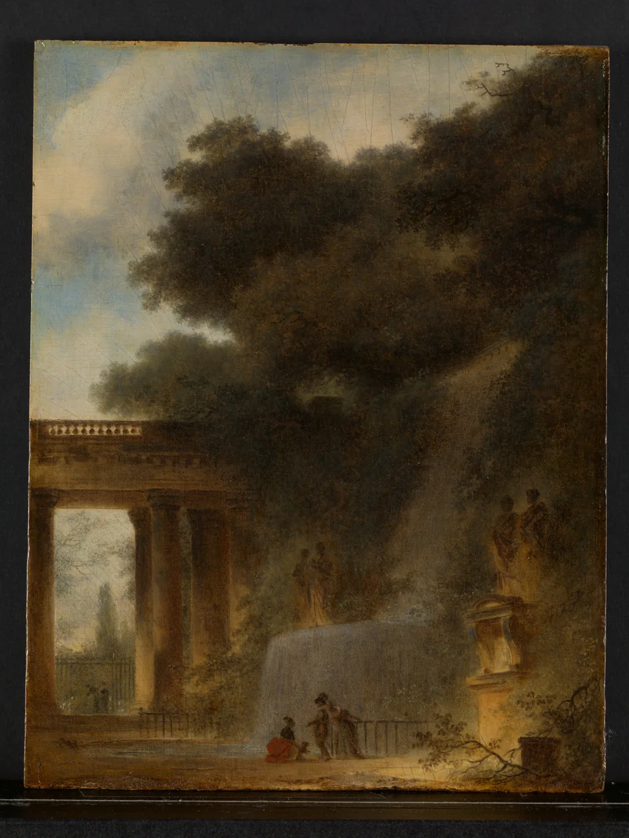 The Cascade by Jean Honoré Fragonard, painting, 1770-1780