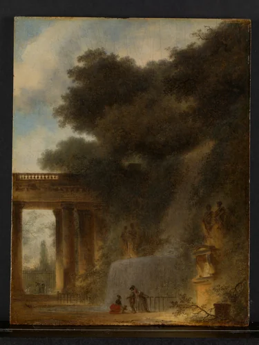 The Cascade by Jean Honoré Fragonard, painting, 1770-1780
