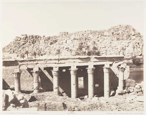 Ile de Fîleh (Philæ), Colonnade Occidentale - Ruines Vues du Point L by Félix Teynard, photograph, 1851-1852