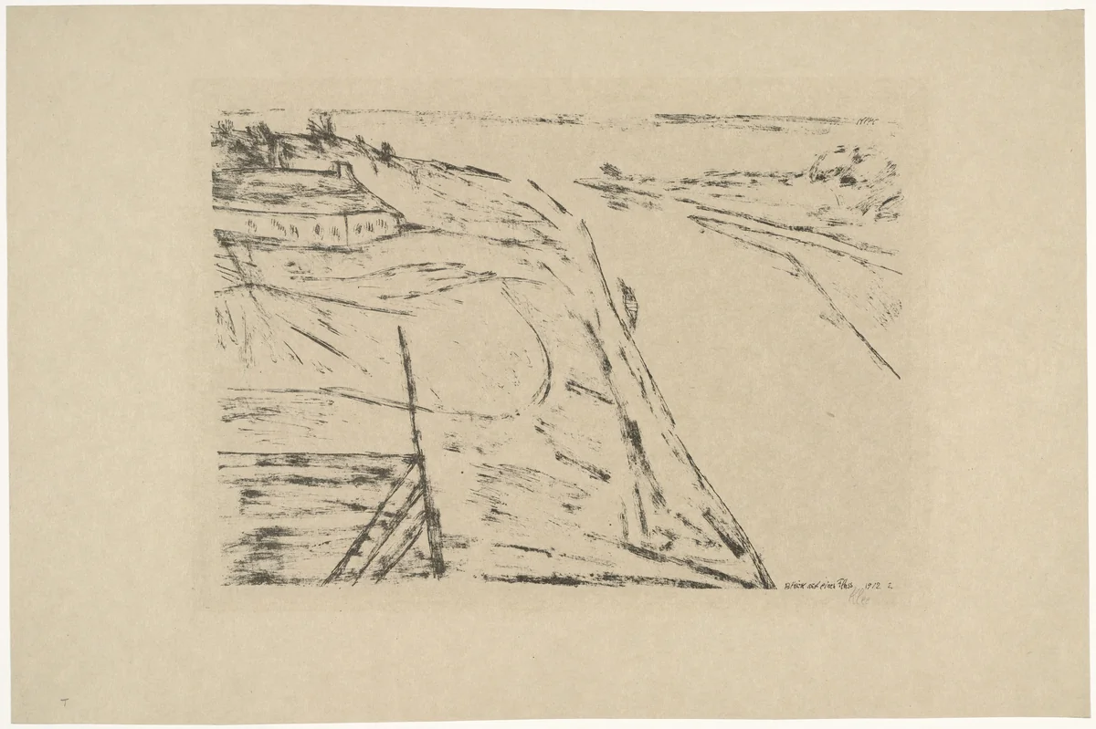 View over a River (Blick auf einen Fluss) for the portfolio Sema by Paul Klee, print, 1912