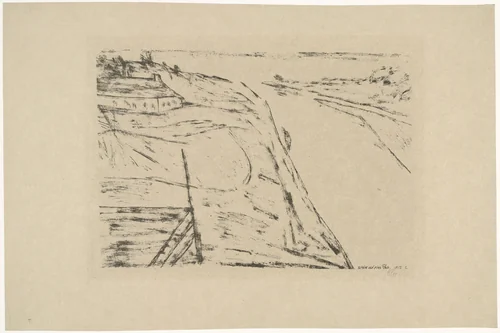 View over a River (Blick auf einen Fluss) for the portfolio Sema by Paul Klee, print, 1912