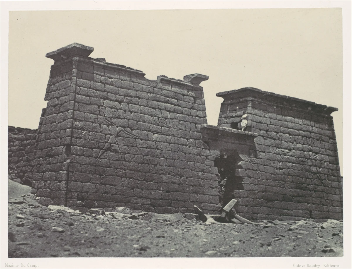 Nubie. Hémi-Spéos de Sébour. Pylônes by Maxime Du Camp, photograph, 1850