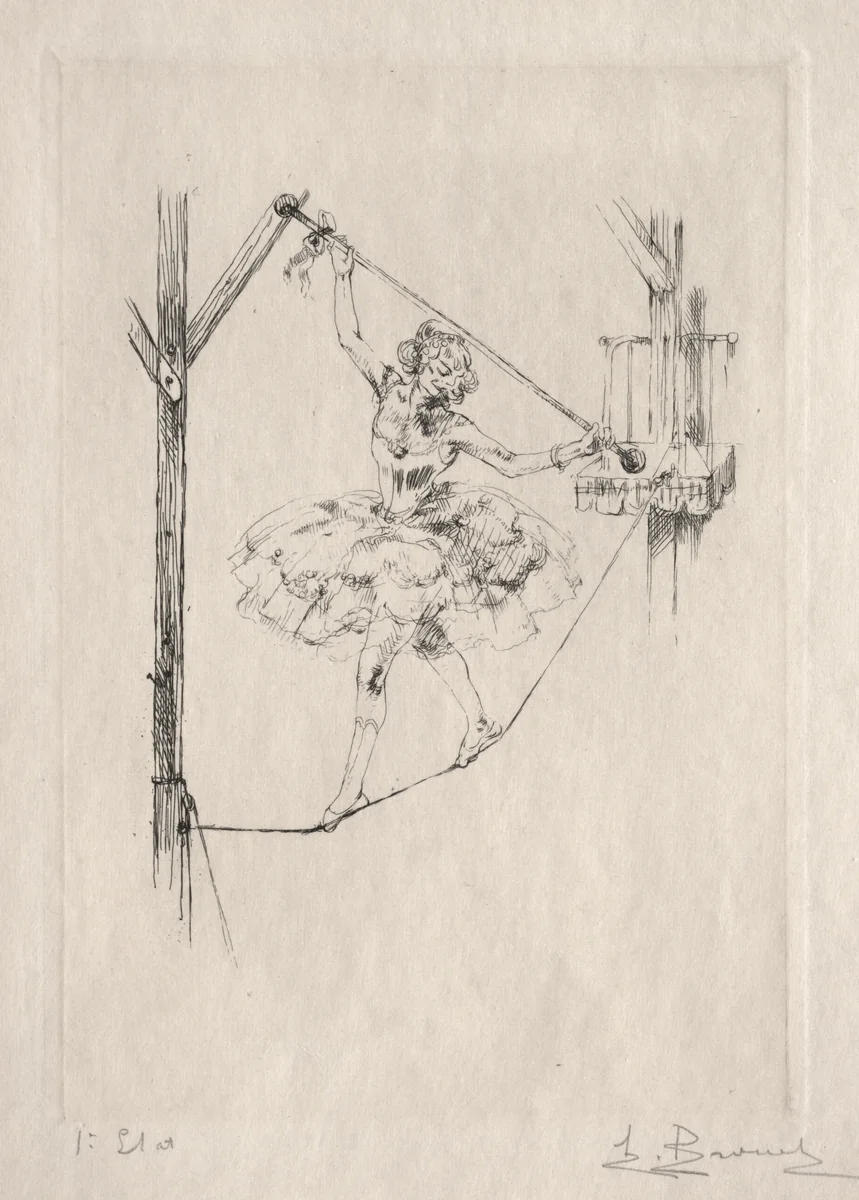 Tightrope Dancer by Auguste Brouet, print, 1902-1941