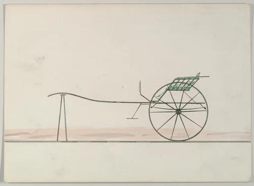 Gig (unnumbered) by Brewster & Co., drawing, 1850-1874