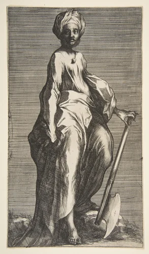 Saint Jude (or Saint Matthias) by Jacques Bellange, print, 1595-1616