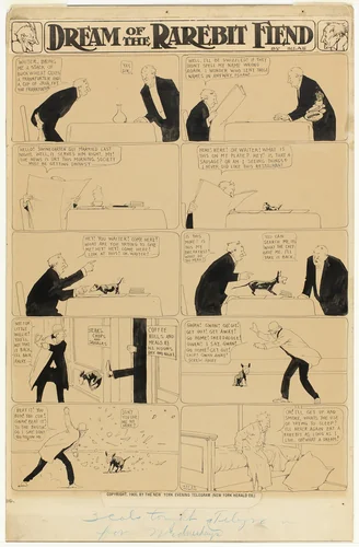 Dream of the Rarebit Fiend by Winsor McCay, drawing, 1905