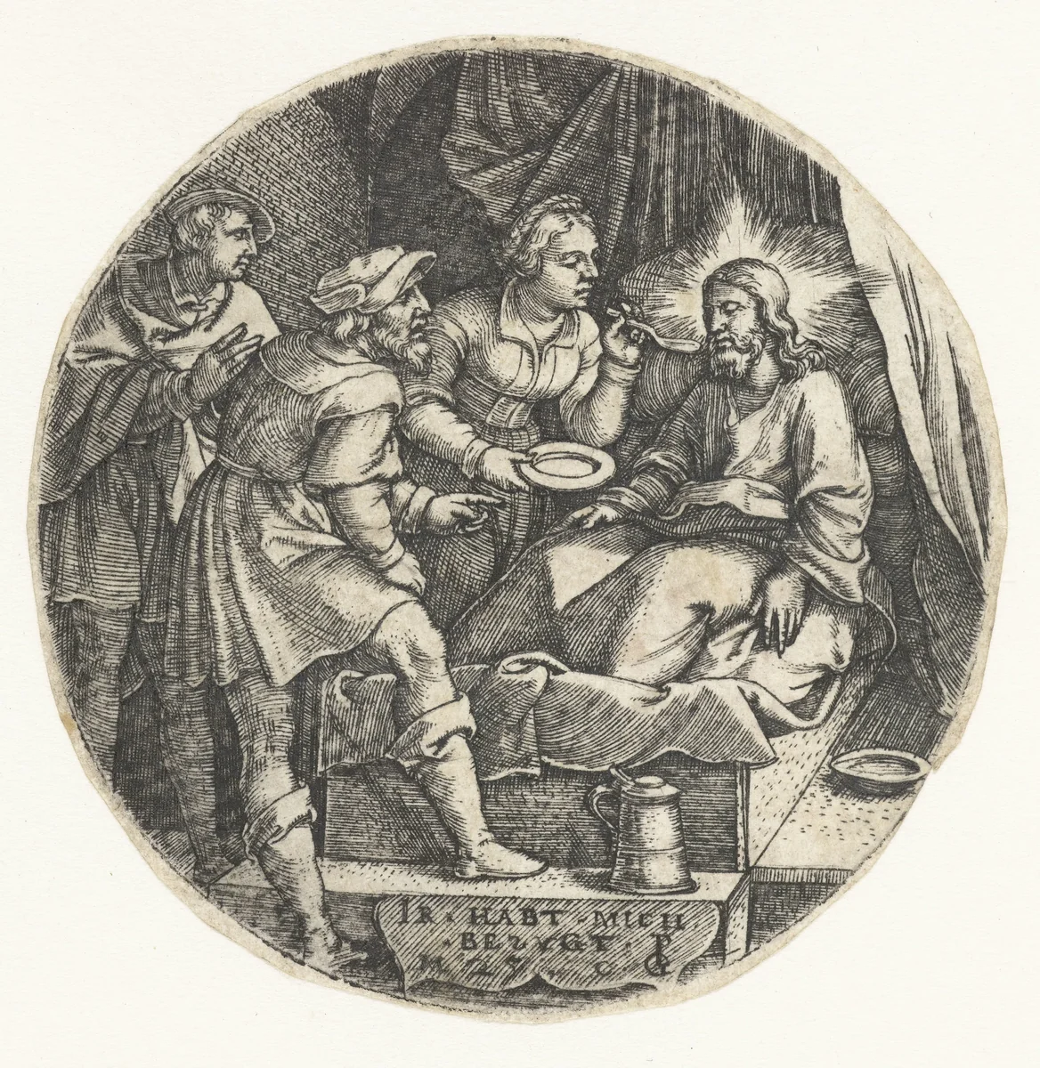 Christus is ziek en krijgt bezoek by Unknown, print, 1534