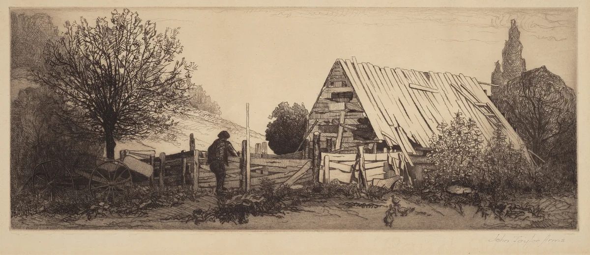The Pig Pen by John Taylor Arms, print, 1936-1940