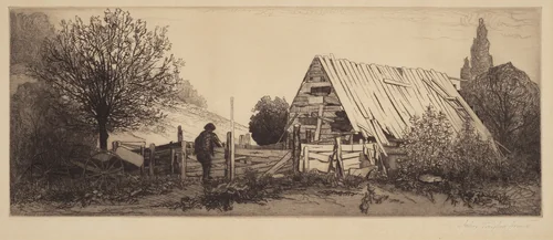 The Pig Pen by John Taylor Arms, print, 1936-1940