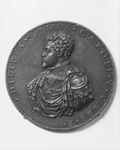 The Infante Philip of Spain, later Philip II of Spain (1527–98, r. 1556) by Leone Leoni, metalwork, 1549
