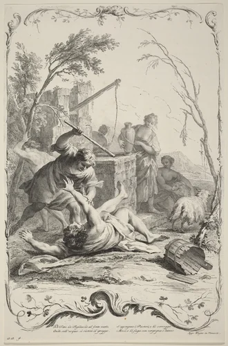 Moses Striking a Shepherd by Joseph Wagner
Jacopo Amigoni, print, 1745