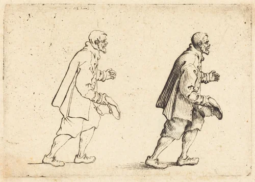 Peasant with Hat in Hand by Jacques Callot, print, 1617