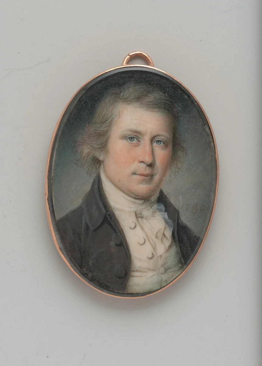 Self-portrait by James Peale, artwork, 1789