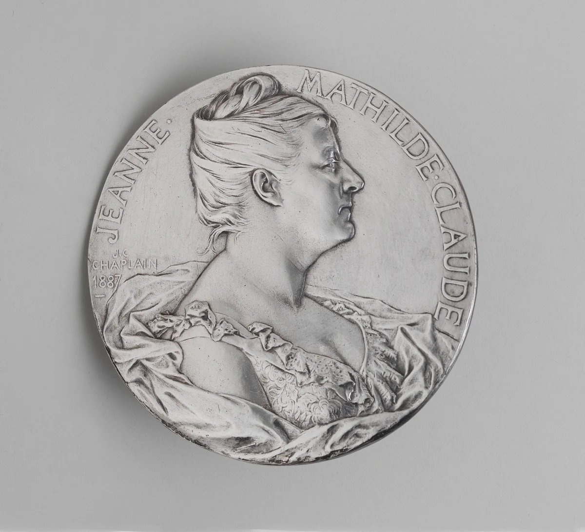 Mme Jeanne Mathilde Claude by Jules-Clément Chaplain, metalwork, 1887