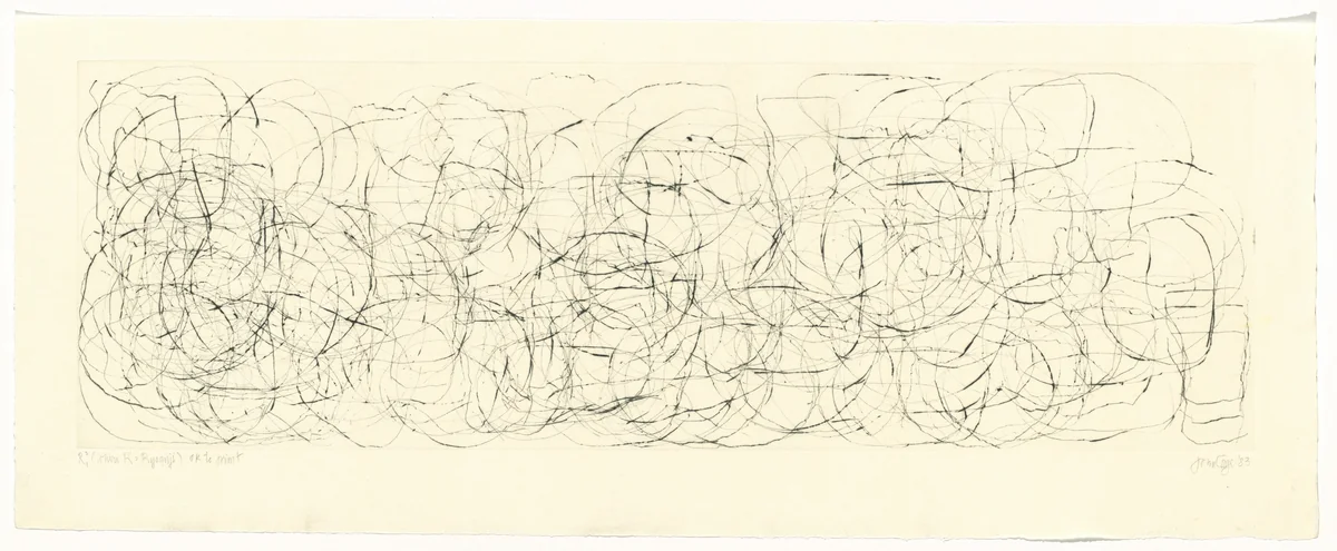 R2 1 (where R=Ryoanji) OK to print by John Cage, print, 1983