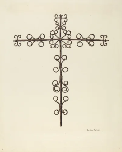 Wrought Iron Cross (Restored) by Gordena Jackson, index of american design, 1938