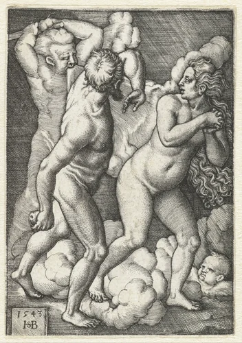 Expulsion from Paradise by Unknown, print, 1543