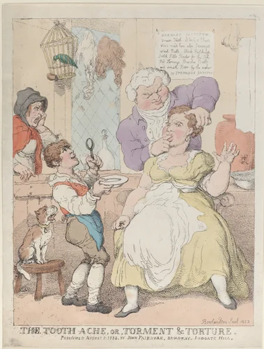 The Tooth-Ache, or, Torment & Torture by Thomas Rowlandson, print, 1823