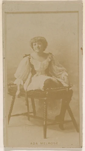 Ada Melrose, from the Actresses series (N245) issued by Kinney Brothers to promote Sweet Caporal Cigarettes by Kinney Brothers Tobacco Company, photograph, 1890