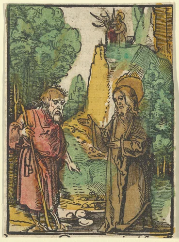 The Temptation of Christ, from Das Plenarium by Hans Schäufelein, print, 1517