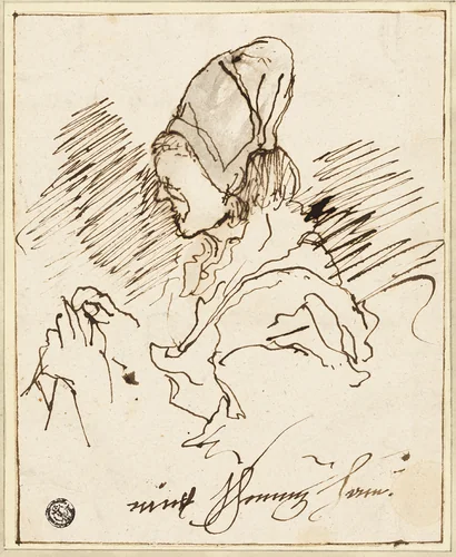 Seamstress by Claude Hoin, drawing, 1600-1799