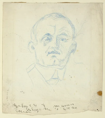 Self-Portrait by Edvard Munch, drawing, 1883-1944