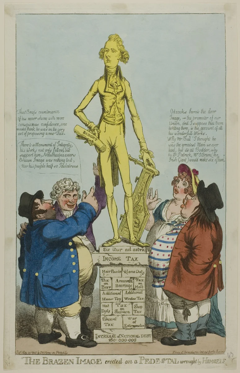 The Brazen Image Erected on a Pedestal Wrought by Himself by Charles Williams, print, 1802