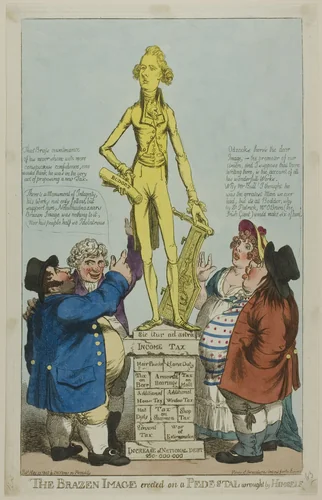 The Brazen Image Erected on a Pedestal Wrought by Himself by Charles Williams, print, 1802