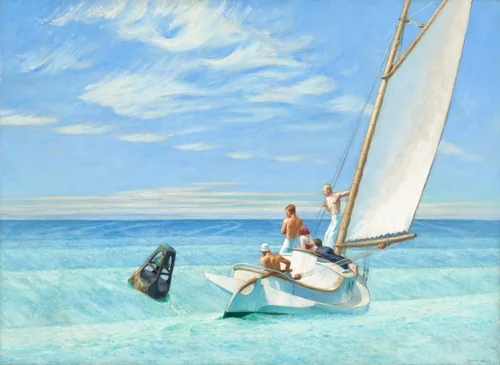 Ground Swell by Edward Hopper, painting, 1939