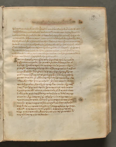 Text, folio 163 (recto), from a Gospel Book with Commentaries by Unknown, book, 1000-1100