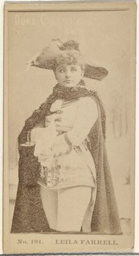 Card Number 191, Leila Farrell, from the Actors and Actresses series (N145-6) issued by Duke Sons & Co. to promote Duke Cigarettes by W. Duke, Sons & Co., photograph, 1880-1889
