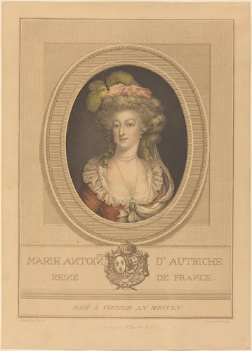 Marie Antoinette d'Autriche Reine de France by J. Curtis, print, 1780-1900