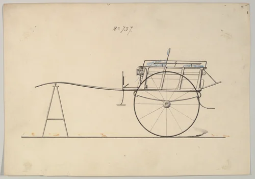 Game Cart #737 by Brewster & Co., drawing, 1860-1870