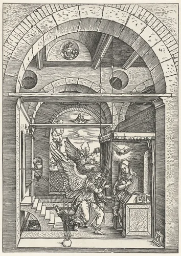 Annunciatie by Unknown, print, 1501-1505