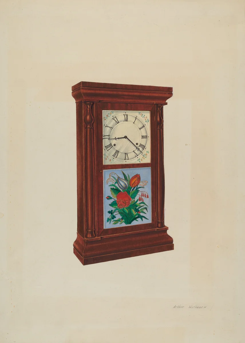Seth Thomas Clock by Arthur Mathews, index of american design, 1935-1942