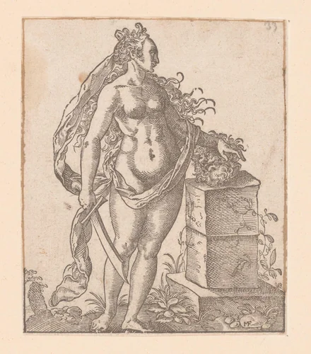 Judith met het hoofd van Holofernes by Unknown, print, 1578