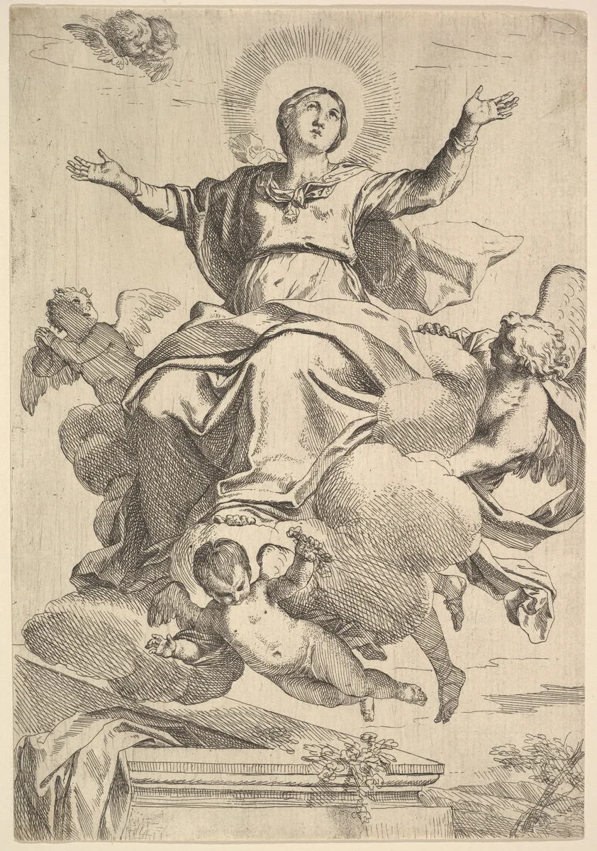 The Assumption of the Virgin by Carlo Maratti, print, 1625-1713
